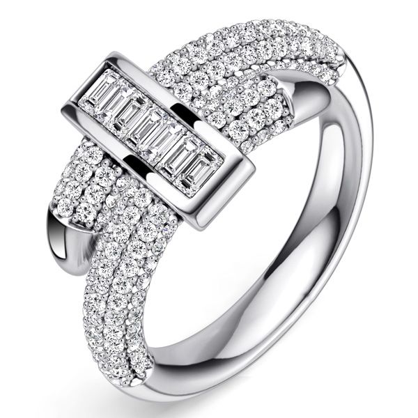 micro pave round & baguette cut unique engagement micro pave round & baguette cut unique engagement