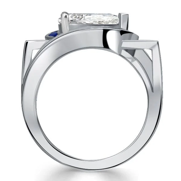 art deco pear shaped blue sapphire engagement ring for women art deco pear shaped blue sapphire engagement ring for women