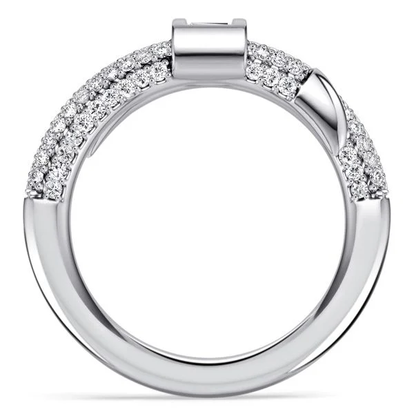 micro pave round & baguette cut unique engagement micro pave round & baguette cut unique engagement