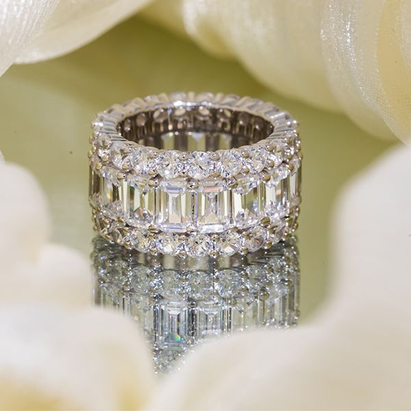 eternity wedding band for her multi row anniversary ring eternity wedding band for her multi row anniversary ring