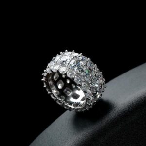 Home eternity cushion cut wedding band for women
