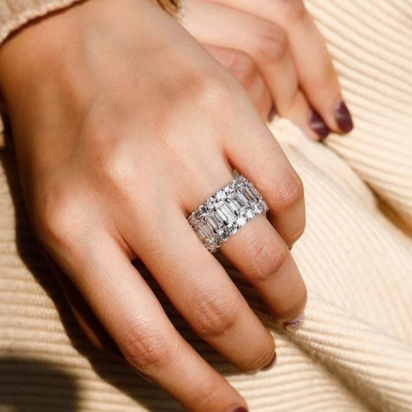 eternity wedding band for her multi row anniversary ring eternity wedding band for her multi row anniversary ring